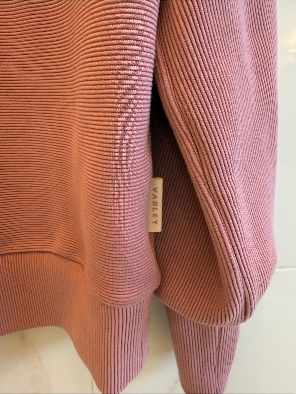 Varley Vine Half Zip Ottoman Pullover Nostalgia Rose Mauve Pink Small - Picture 4 of 8